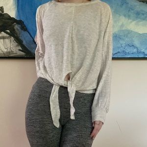 Free People White Shirt with Tie